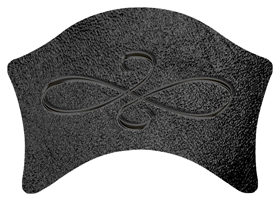 DABAN-601-BK-SH-BK Black Scroll Shimmer Black